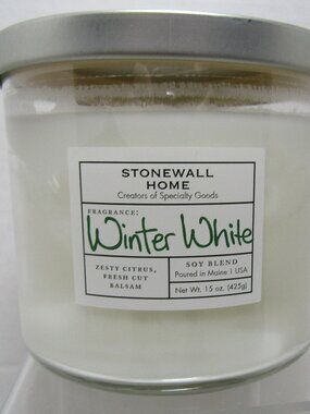 WINTER WHITE Stonewall Home 3 Wick 50 Hour Candle 15oz Specialty Goods